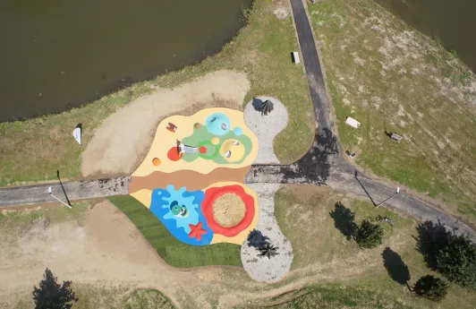 Városliget, bébijátszótér madártávlatból